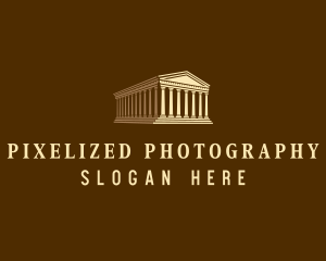 Architecture Greek Parthenon logo design