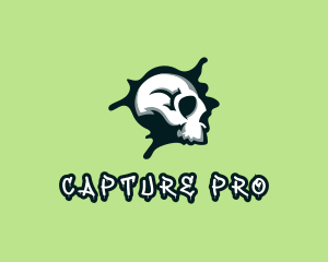 Graffiti Skull Paint logo design