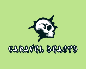 Graffiti Skull Paint logo design