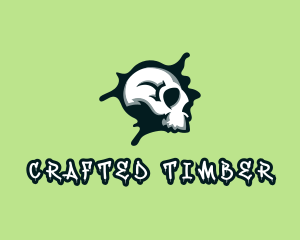 Graffiti Skull Paint logo design