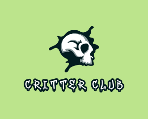 Graffiti Skull Paint logo design