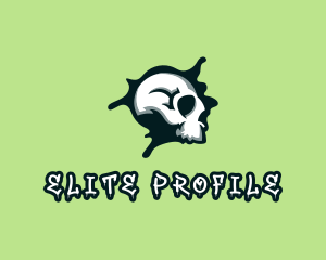 Graffiti Skull Paint logo design