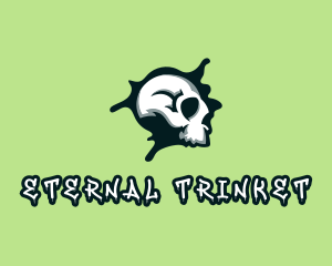 Graffiti Skull Paint logo design