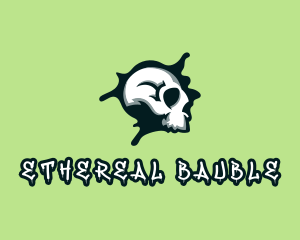 Graffiti Skull Paint logo design