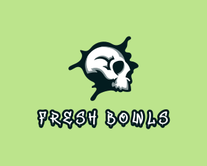 Graffiti Skull Paint logo design