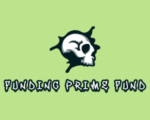 Graffiti Skull Paint logo design