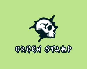 Graffiti Skull Paint logo design