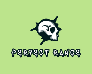 Graffiti Skull Paint logo design