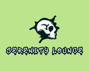 Graffiti Skull Paint logo design