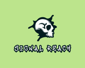 Graffiti Skull Paint logo design