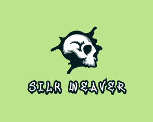 Graffiti Skull Paint logo design