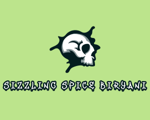 Graffiti Skull Paint logo design