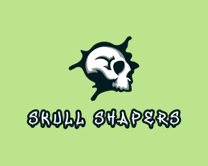 Graffiti Skull Paint logo design