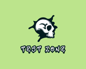 Graffiti Skull Paint logo design