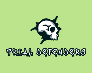 Graffiti Skull Paint logo design