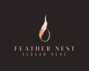 Avian Feather Spa logo design