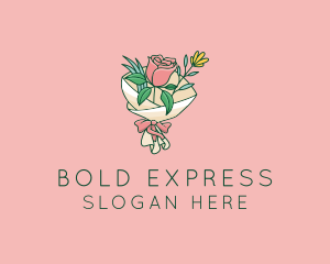 Rose Florist Bouquet  logo design