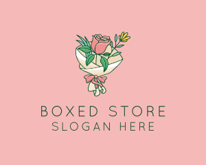 Rose Florist Bouquet  logo design