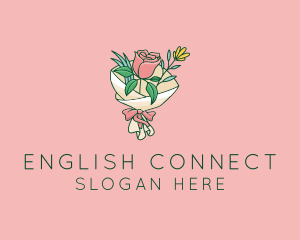 Rose Florist Bouquet  logo design