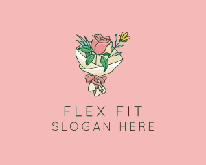 Rose Florist Bouquet  logo design