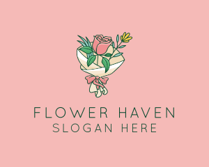 Rose Flower Florist Bouquet  logo