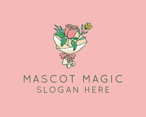 Rose Florist Bouquet  logo design