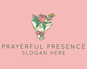 Rose Florist Bouquet  logo design