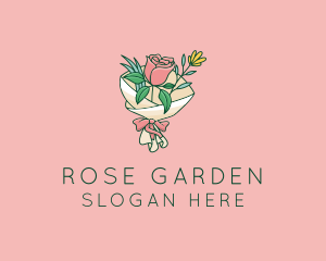 Rose Flower Florist Bouquet  logo