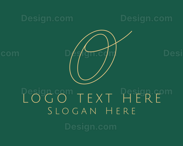 Elegant Swoosh Letter O Logo