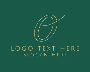 Elegant Swoosh Letter O logo