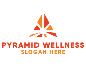 Pyramid Sun Light logo design