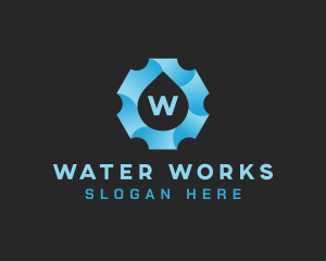 Aqua Gear Water Drop logo design