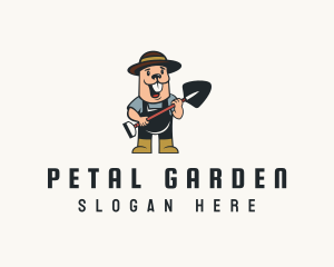 Groundhog Gardener Shovel logo design