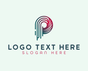 Modern Technology Letter P logo