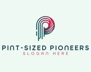 Modern Technology Letter P logo design