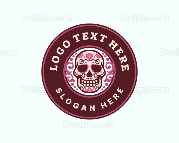 Mexican Calavera Skull Logo