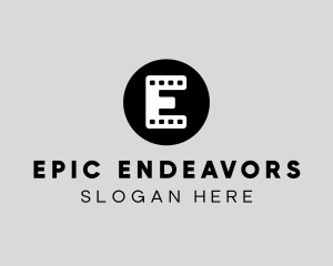Film Strip Letter E logo