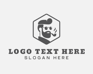 Hipster Smoking Pipe logo