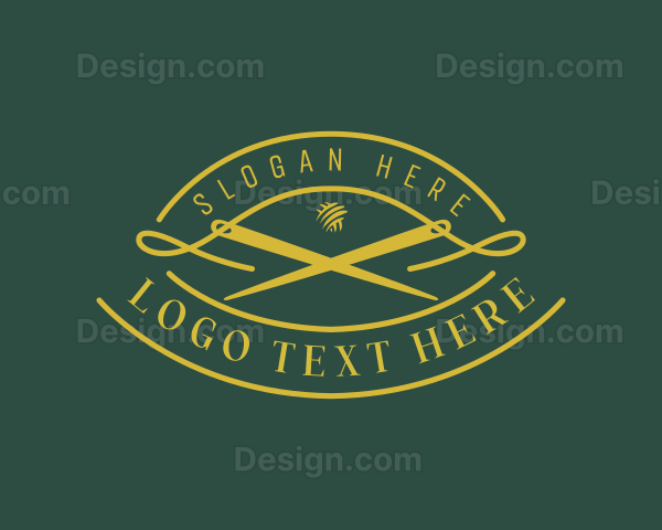 Needle Stitching Tailor Logo