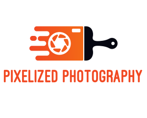 Camera Shutter Brush logo design