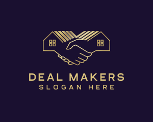 Real Estate Housing Handshake logo design