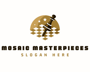 Chess Board Tournament logo design