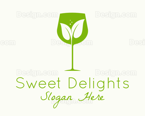 Leaf Wine Glass Logo