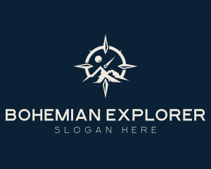 Mountain Compass Exploration logo design