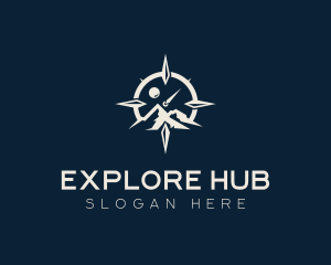 Mountain Compass Exploration logo design