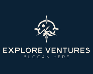 Mountain Compass Exploration logo design