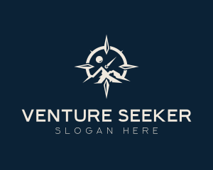 Mountain Compass Exploration logo design