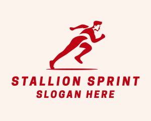 Sprint Runner Athlete  logo design