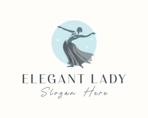 Dancing Performer Lady logo design