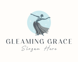 Dancing Performer Lady logo design